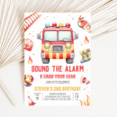 Feuerwehrauto Sound the Alarm Baby Shower Einladung