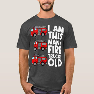 Feuerwehrauto T-Shirt für Jungen, Geburtstagsgesch