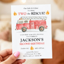 Feuerwehrauto Two the Rescue Zweiter Geburtstag