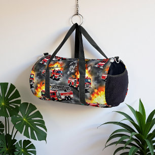 Feuerwehrautos Flammen Duffle Bag