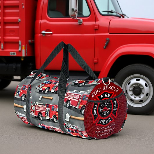Feuerwehraxt-Muster personalisiert Duffle Bag