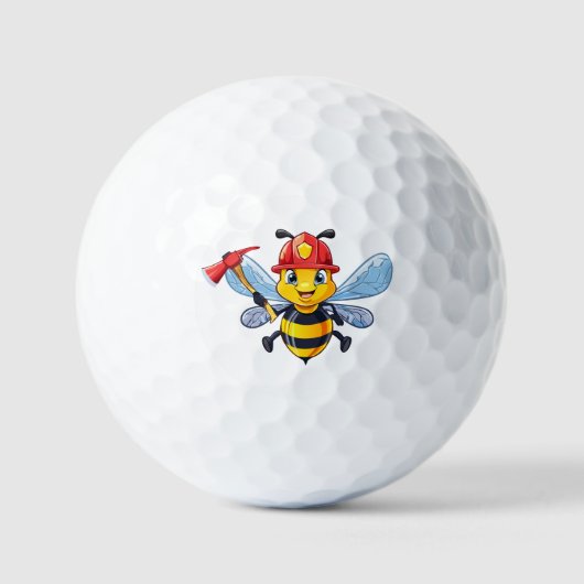 Feuerwehrbiene Golfball (Vorderseite)