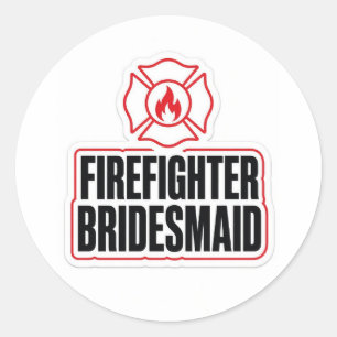 Feuerwehrbrautjungfer Runder Aufkleber