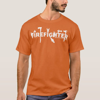 Feuerwehrbriefe mit Ausrüstung T-Shirt