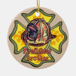 Feuerwehrbruder Keramik Ornament
