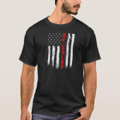 Feuerwehrchef der US-amerikanischen Fahne T-Shirt (Vorderseite)