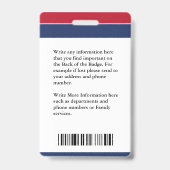 Feuerwehrdienstmitarbeiter Foto-ID-Karte Ausweis (Rückseite)