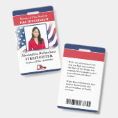 Feuerwehrdienstmitarbeiter Foto-ID-Karte Ausweis (Vorder- & Rückseite)