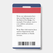 Feuerwehrdienstmitarbeiter Foto-ID-Karte Ausweis (Rückseite)