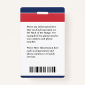 Feuerwehrdienstmitarbeiter Foto-ID-Karte Ausweis (Rückseite)