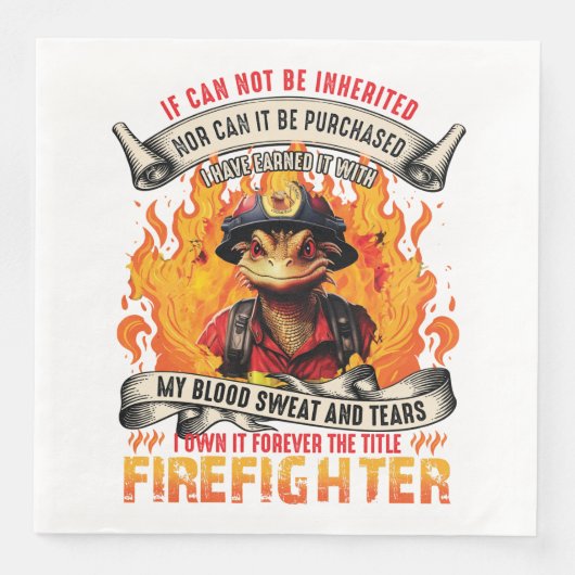 Feuerwehrechsen Serviette (Vorderseite)