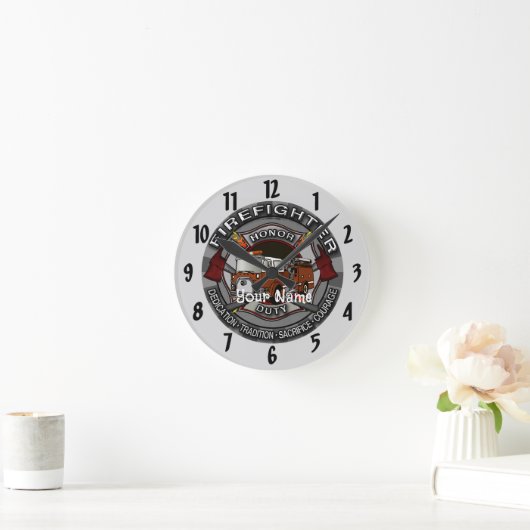Feuerwehrehrenuhren Runde Wanduhr (Zuhause)