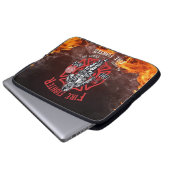 FeuerwehrEmblem mit Flammen und Vollgestänge Laptopschutzhülle (Vorne Knopf)