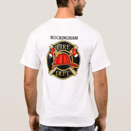 Feuerwehremblem Rot und Schwarz T-Shirt