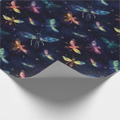 Feuerwehren im nächtlichen Himmel Geschenkpapier (Ecke)