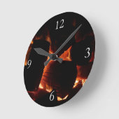 Feuerwehren Winterbrennprotokolle Runde Wanduhr (Winkel)