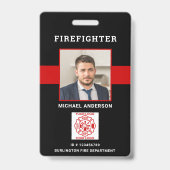 Feuerwehrerkennzeichen Personalisiertes Foto Feuer Ausweis (Vorderseite)
