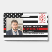 Feuerwehrerkennzeichen Personalisiertes Foto Feuer Ausweis (Front)