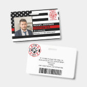 Feuerwehrerkennzeichen Personalisiertes Foto Feuer Ausweis (Front & Back)