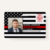 Feuerwehrerkennzeichen Personalisiertes Foto Feuer Ausweis (Vorderseite)