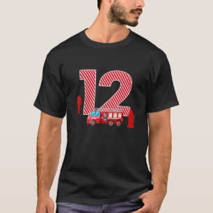 Feuerwehrfahrzeug 12. Geburtstag Junge 12 Jahre al T-Shirt