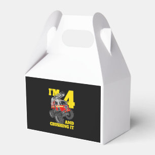 Feuerwehrfahrzeug 4. Geburtstag Junge 4 Feuerwehrg Geschenkschachtel