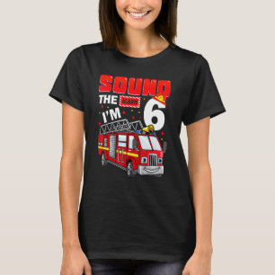 Feuerwehrfahrzeug 6. Geburtstag Junge 6 Jahre alte T-Shirt