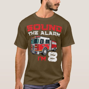 Feuerwehrfahrzeug 8. Geburtstag Junge Zukunft Feue T-Shirt