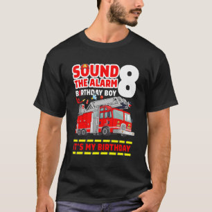 Feuerwehrfahrzeug 8 Jahre alter Feuerwehrmann 8. G T-Shirt