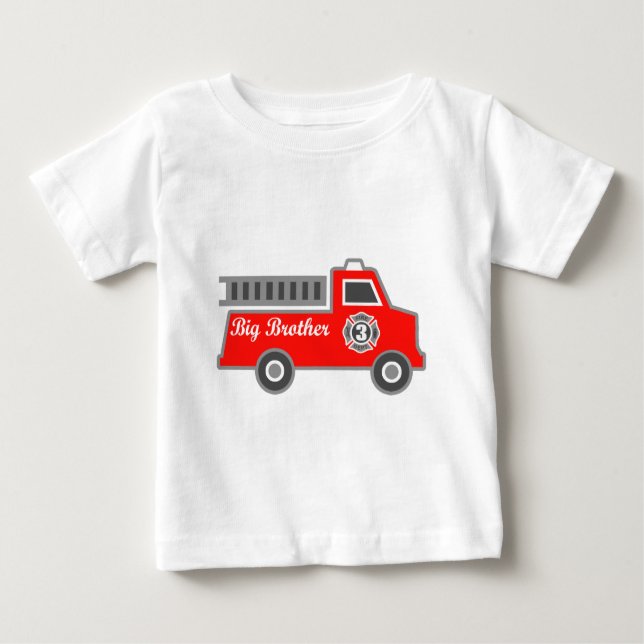 Feuerwehrfahrzeug Big Brother Baby T-shirt (Vorderseite)