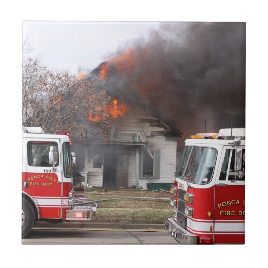 Feuerwehrfahrzeug Fliese (Vorderseite)