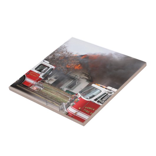 Feuerwehrfahrzeug Fliese (Seite)