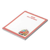 Feuerwehrfahrzeug Fragestellter Personalisiert Mit Notizblock (Rotiert)