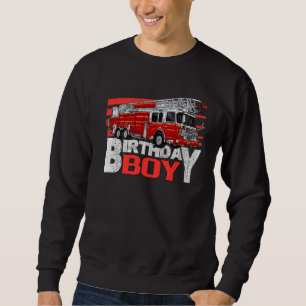 Feuerwehrfahrzeug Geburtstagskleidung Matching Fir Sweatshirt