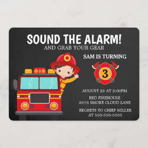 Feuerwehrfahrzeug Kinder Einladung zum Feuerwehrma