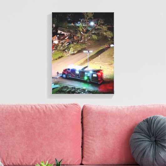 Feuerwehrfahrzeug Leinwanddruck (Insitu (Wohnzimmer))