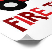 Feuerwehrfahrzeug Poster (Ecke)