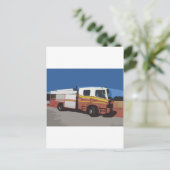 Feuerwehrfahrzeug Postkarte (Stehend Vorderseite)