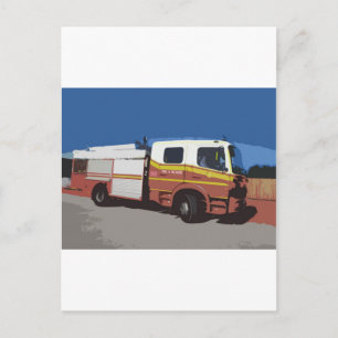 Feuerwehrfahrzeug Postkarte