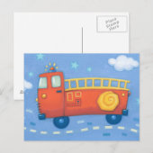 Feuerwehrfahrzeug Postkarte (Vorne/Hinten)