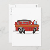 Feuerwehrfahrzeug Postkarte (Vorne/Hinten)