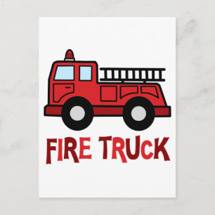 Feuerwehrfahrzeug Postkarte