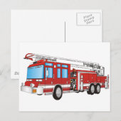 Feuerwehrfahrzeug Postkarte (Vorne/Hinten)