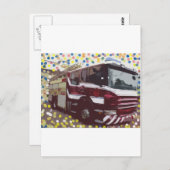 Feuerwehrfahrzeug Postkarte (Vorne/Hinten)