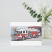 Feuerwehrfahrzeug Postkarte (Stehend Vorderseite)