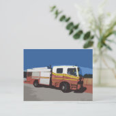 Feuerwehrfahrzeug Postkarte (Stehend Vorderseite)