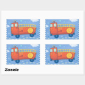 Feuerwehrfahrzeug Rechteckiger Aufkleber (Blatt)