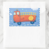 Feuerwehrfahrzeug Rechteckiger Aufkleber (Tasche)