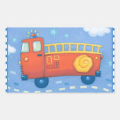 Feuerwehrfahrzeug Rechteckiger Aufkleber (Vorderseite)