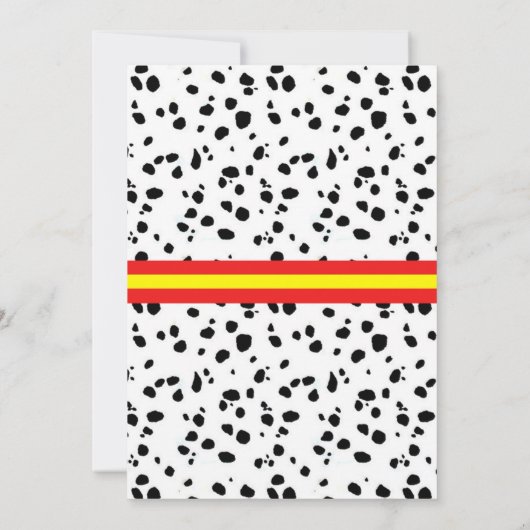 Feuerwehrfahrzeuge Einladung zum Geburtstag (Rückseite)